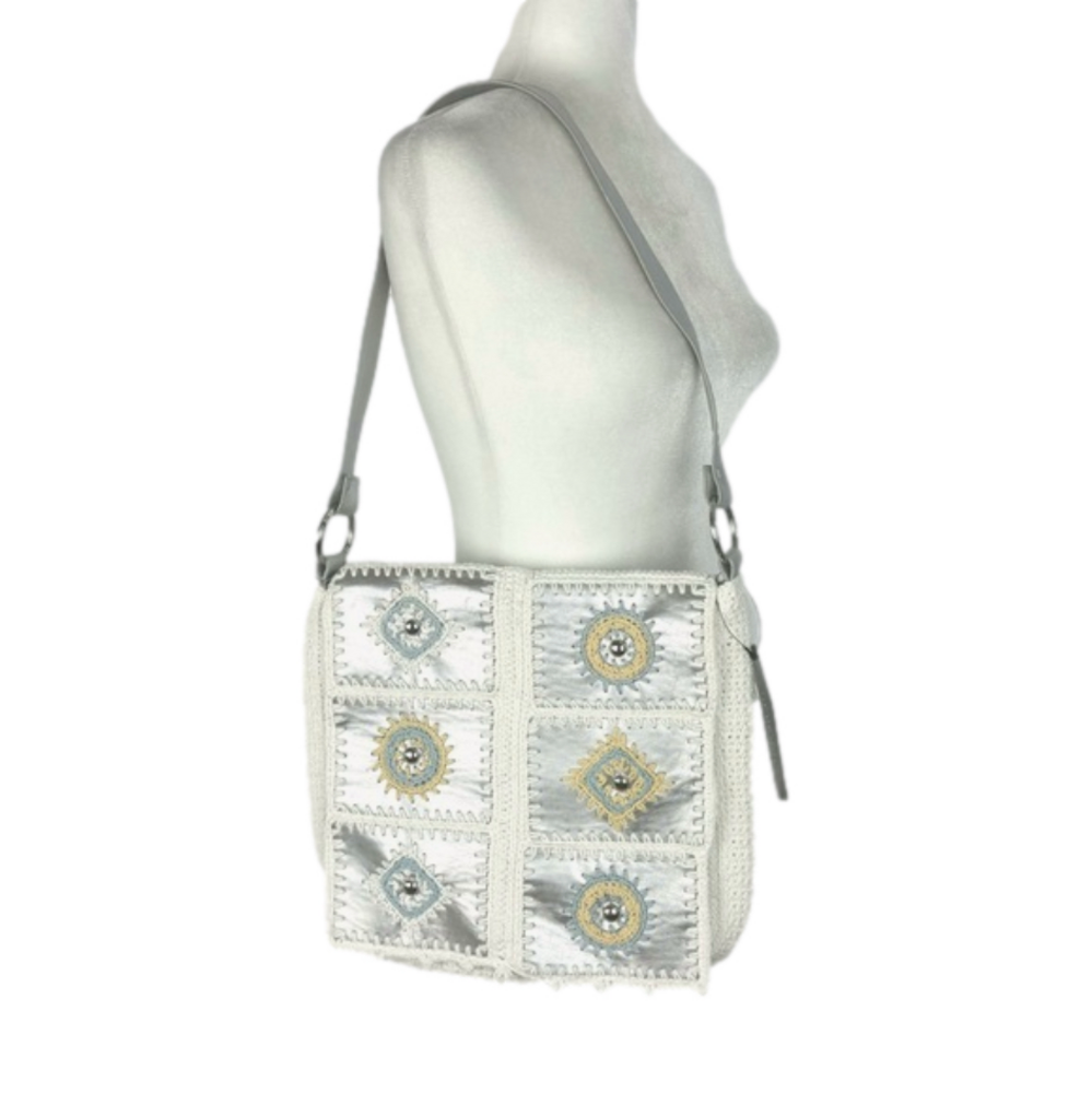 Minicci white crochet purse, NWT